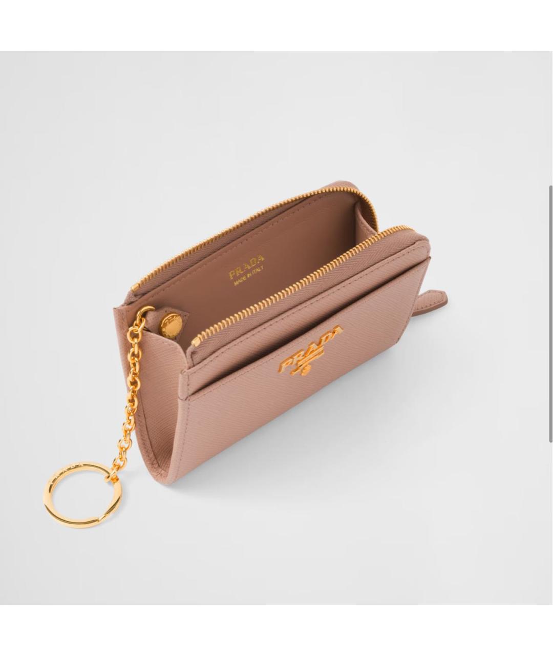 PRADA Бежевый кожаный кошелек, фото 2