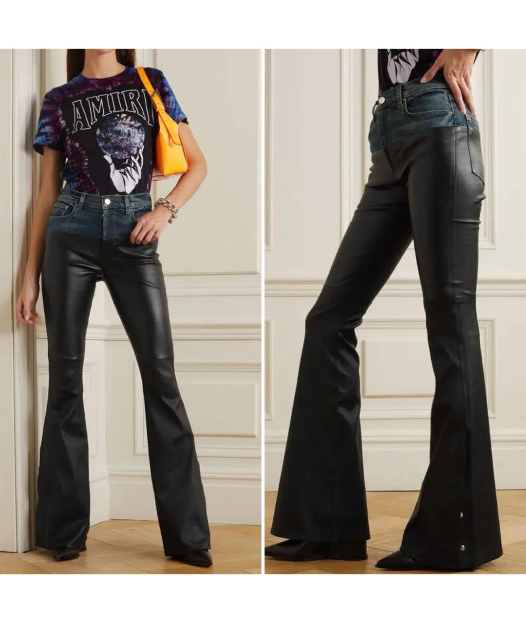 AMIRI Черные хлопко-эластановые джинсы клеш, фото 2