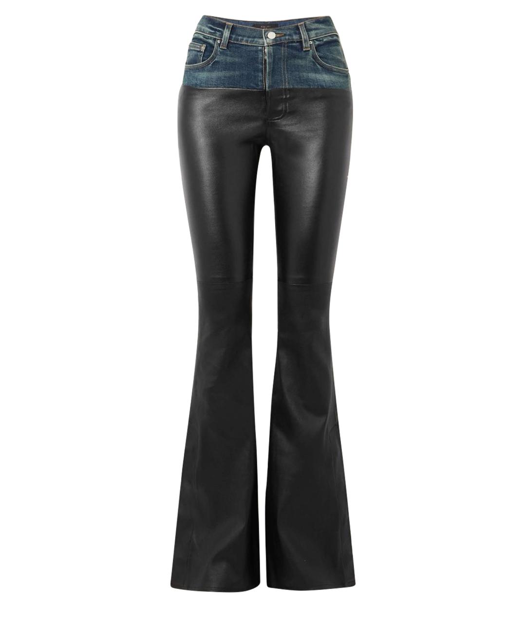 AMIRI Черные хлопко-эластановые джинсы клеш, фото 1