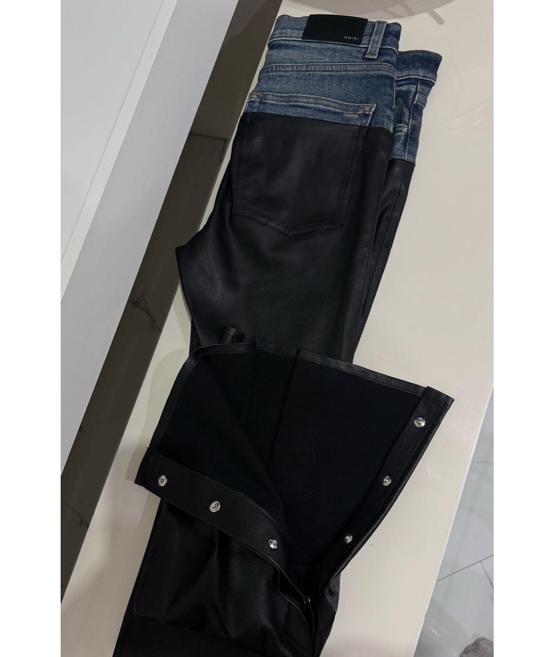 AMIRI Черные хлопко-эластановые джинсы клеш, фото 4