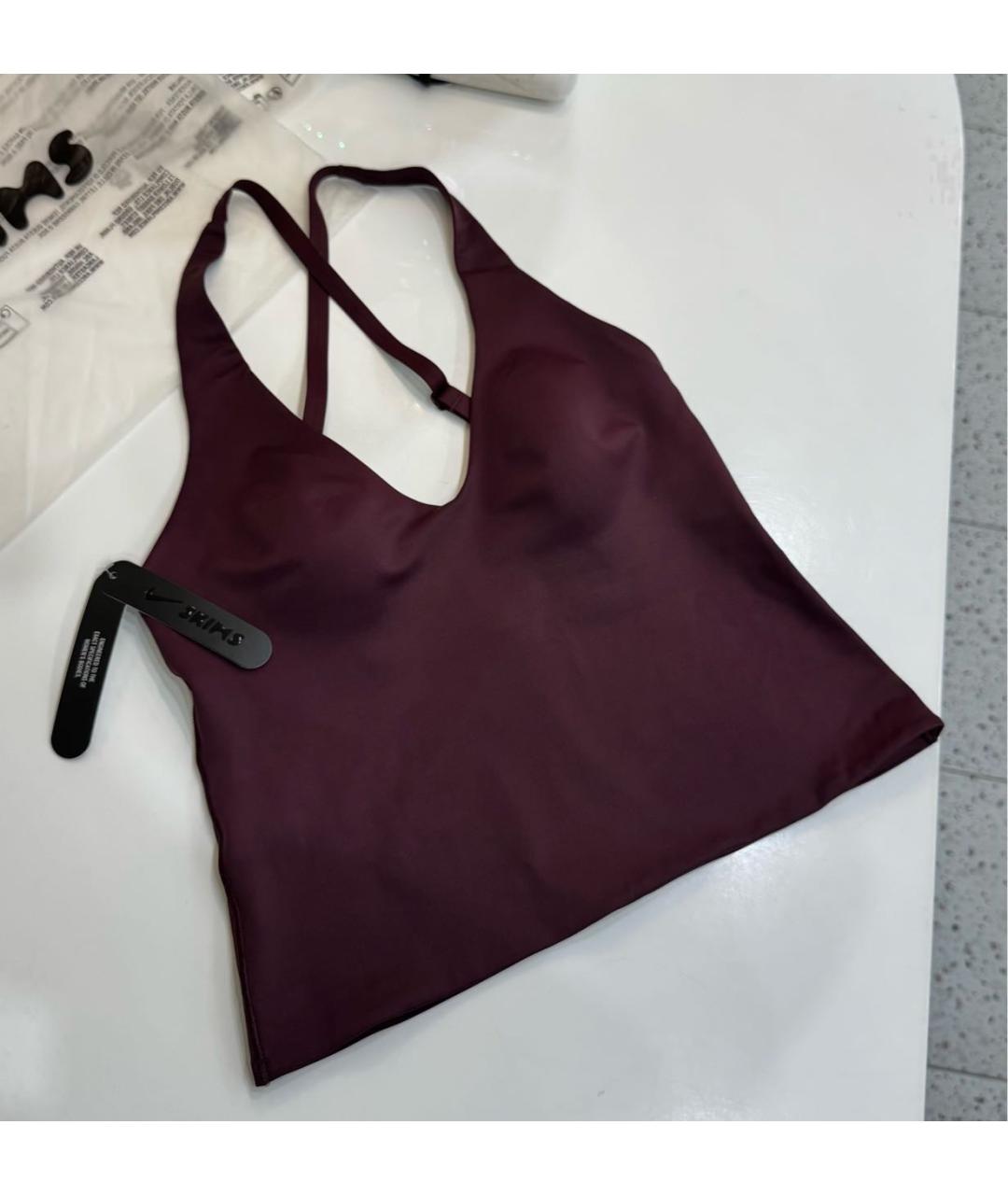 SKIMS Бордовая майка, фото 4