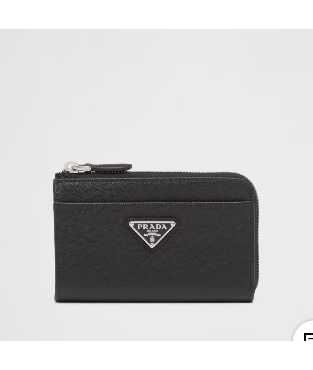 PRADA Черный кожаный кошелек, фото 1