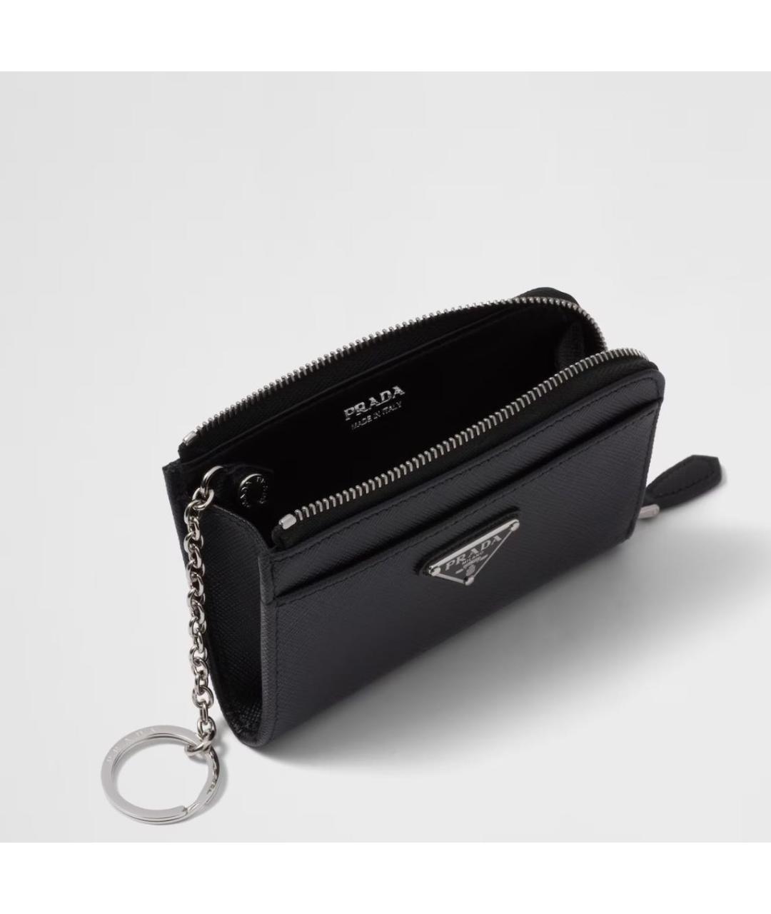PRADA Черный кожаный кошелек, фото 2