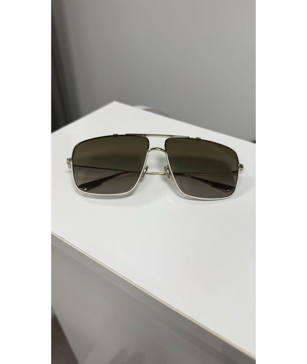 CHRISTIAN DIOR Коричневые металлические солнцезащитные очки, фото 4