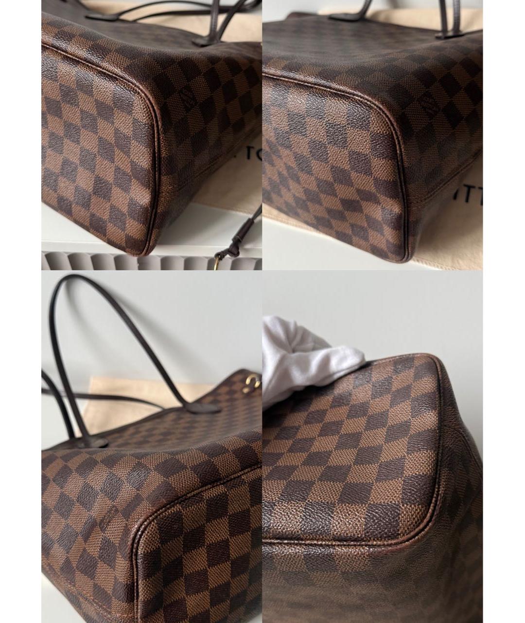 LOUIS VUITTON Коричневая кожаная сумка тоут, фото 5