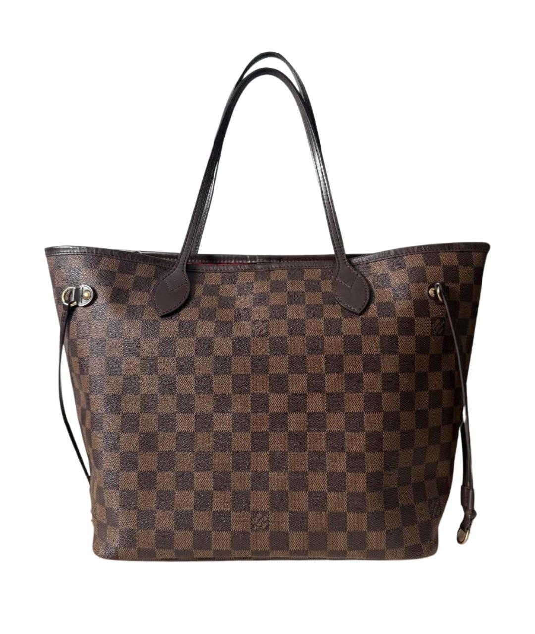 LOUIS VUITTON Коричневая кожаная сумка тоут, фото 1