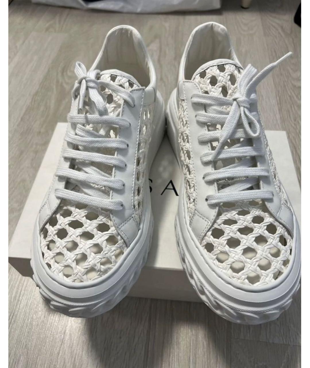 CASADEI Белые кеды из искусственной кожи, фото 2