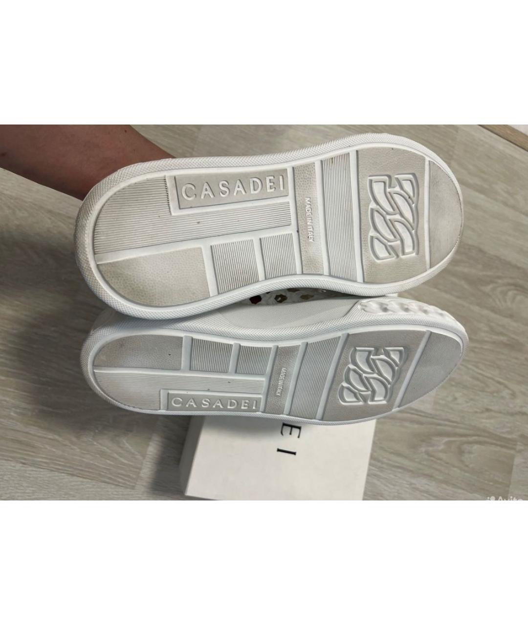 CASADEI Белые кеды из искусственной кожи, фото 4