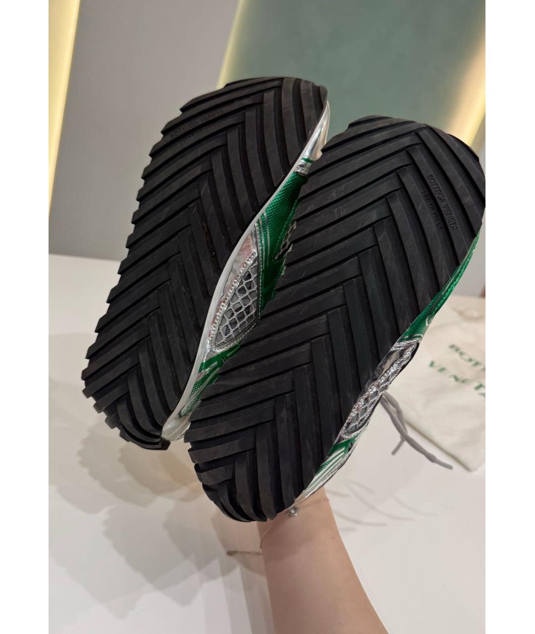 BOTTEGA VENETA Серебряные кроссовки, фото 5