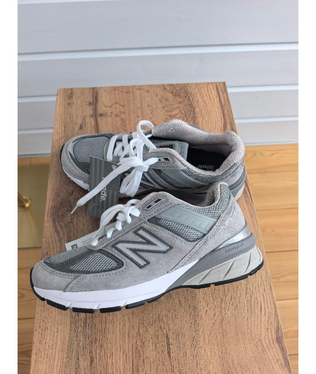 NEW BALANCE Серые замшевые кроссовки, фото 5