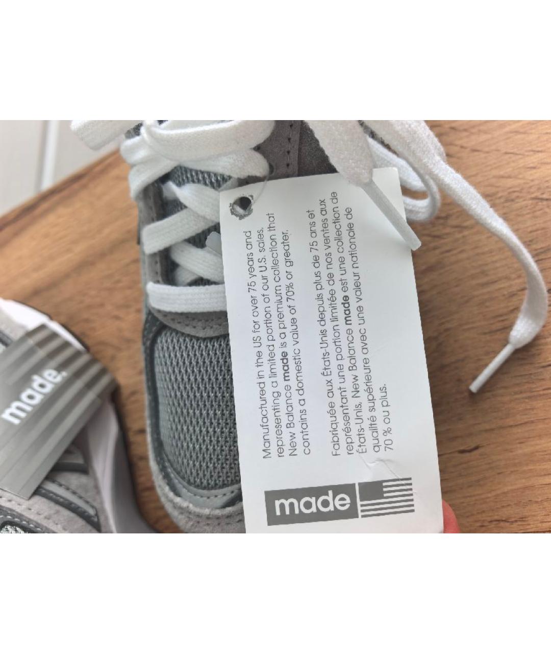 NEW BALANCE Серые замшевые кроссовки, фото 7