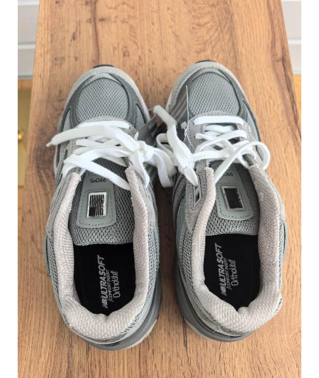 NEW BALANCE Серые замшевые кроссовки, фото 3