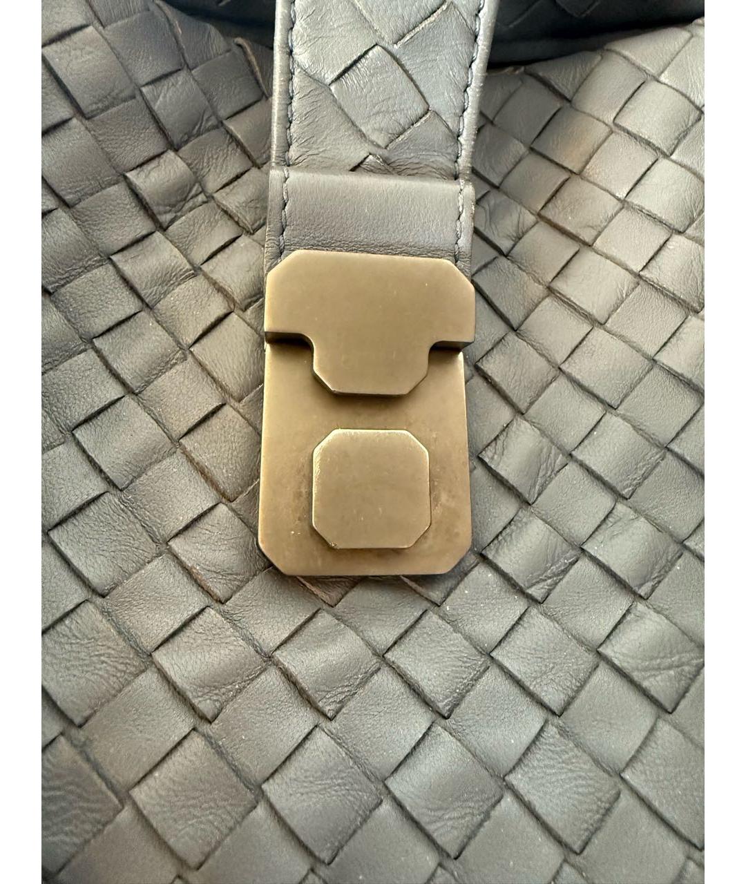 BOTTEGA VENETA Голубая кожаная сумка тоут, фото 4