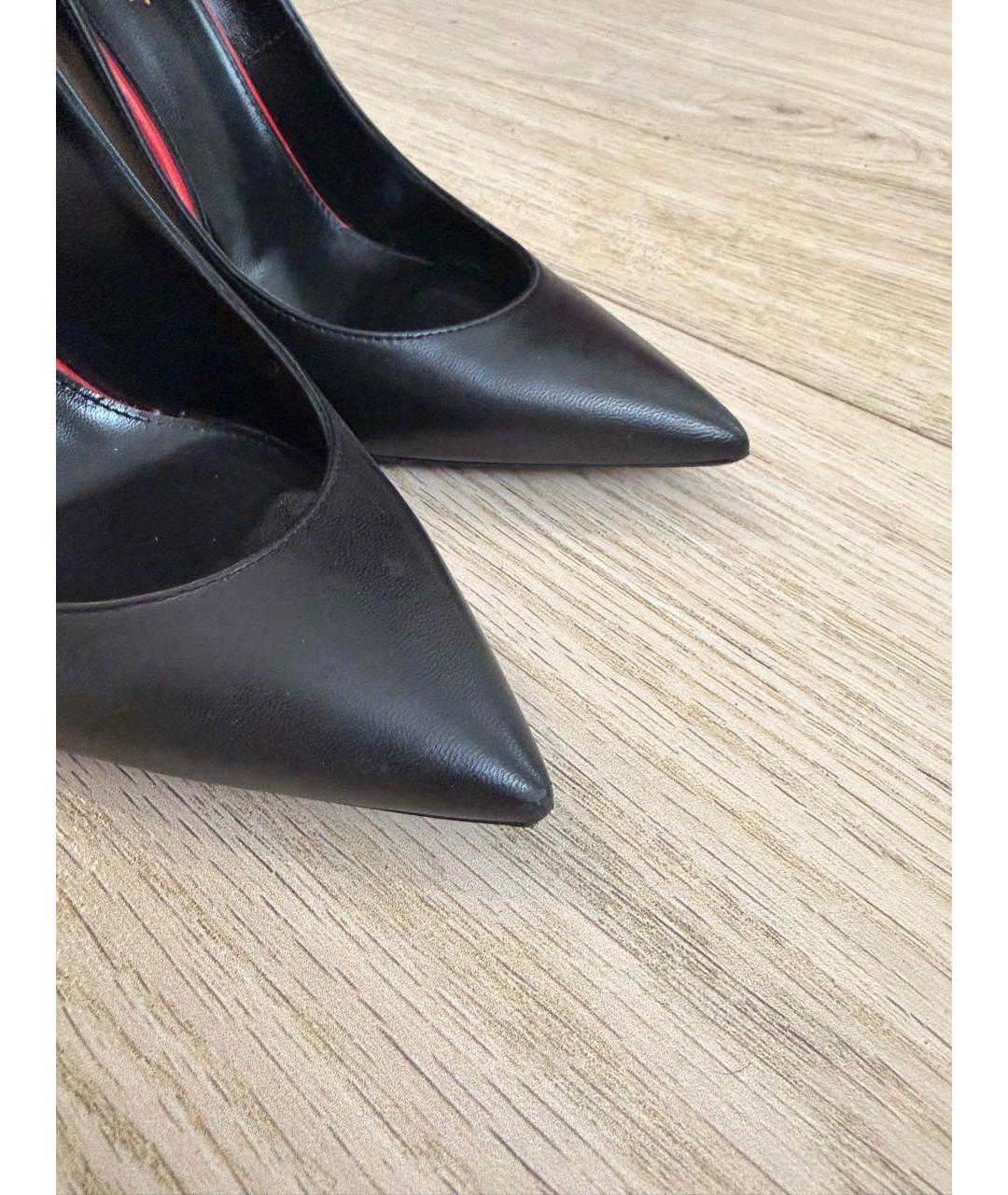 SAINT LAURENT Черные кожаные туфли, фото 4