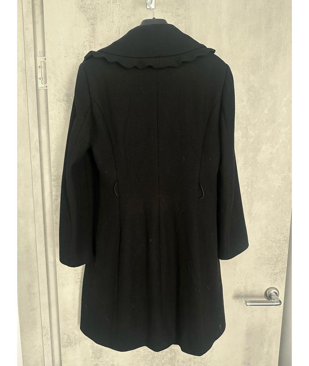 LOVE MOSCHINO Черное шерстяное пальто, фото 2