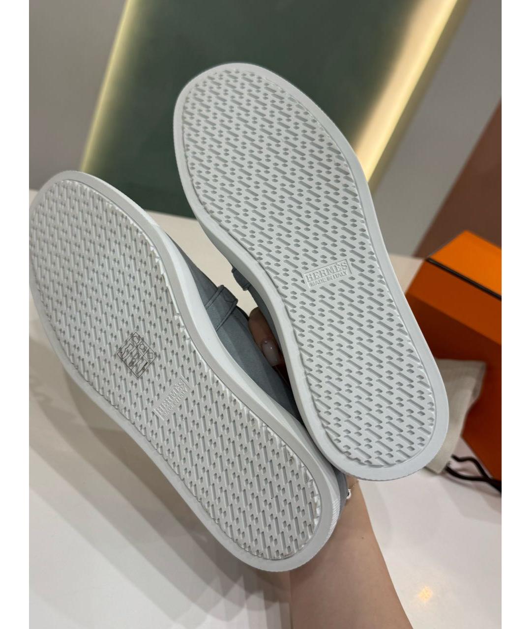 HERMES Голубые лоферы, фото 4