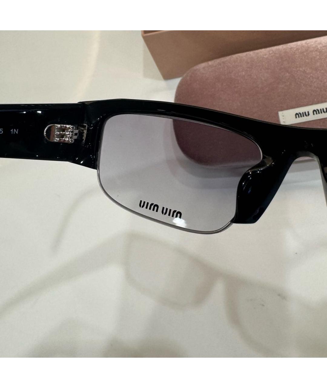MIU MIU Черные пластиковые солнцезащитные очки, фото 7