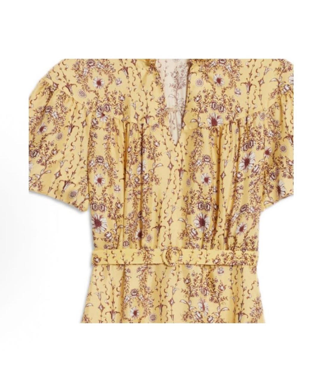 SANDRO Желтое полиэстеровое повседневное платье, фото 3