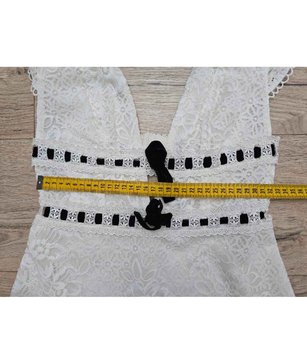 FOR LOVE AND LEMONS Белое синтетическое платье, фото 3