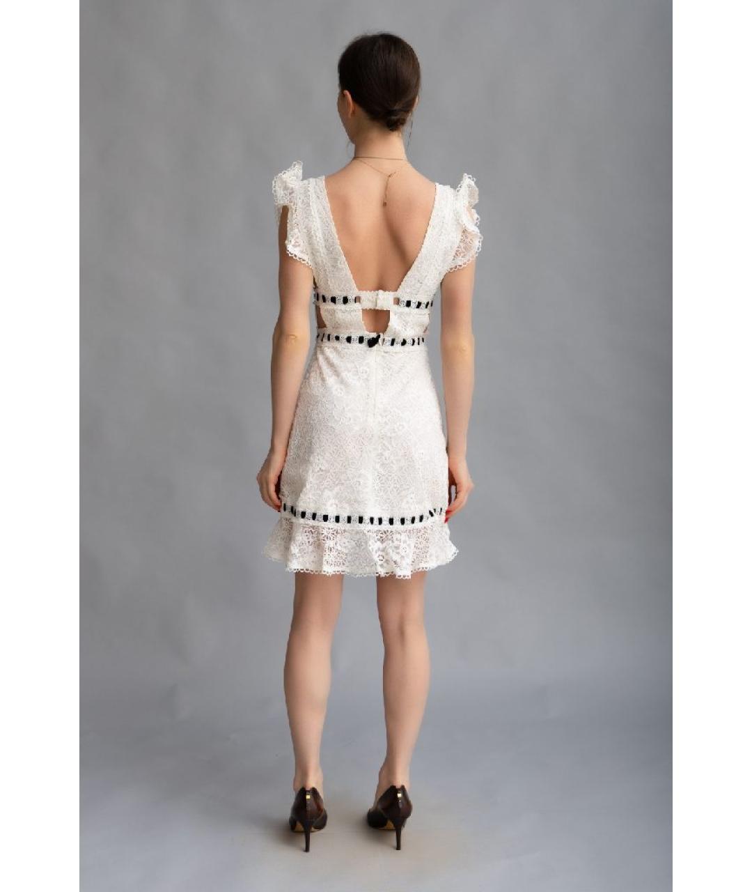 FOR LOVE AND LEMONS Белое синтетическое платье, фото 6