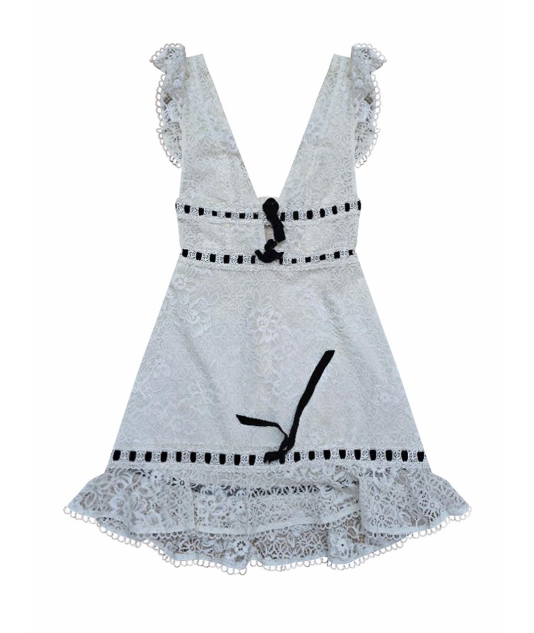 FOR LOVE AND LEMONS Белое синтетическое платье, фото 1