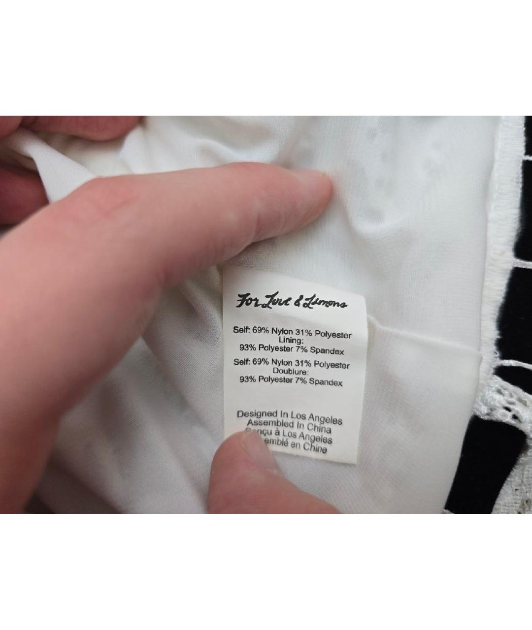 FOR LOVE AND LEMONS Белое синтетическое платье, фото 8