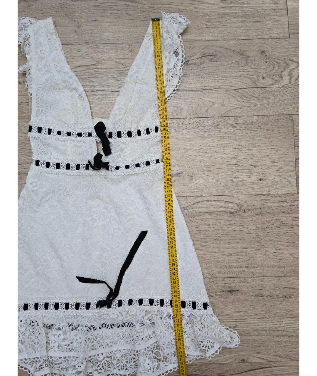 FOR LOVE AND LEMONS Белое синтетическое платье, фото 4
