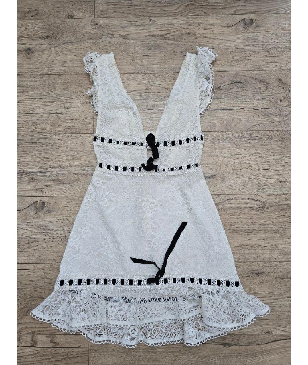 FOR LOVE AND LEMONS Белое синтетическое платье, фото 9