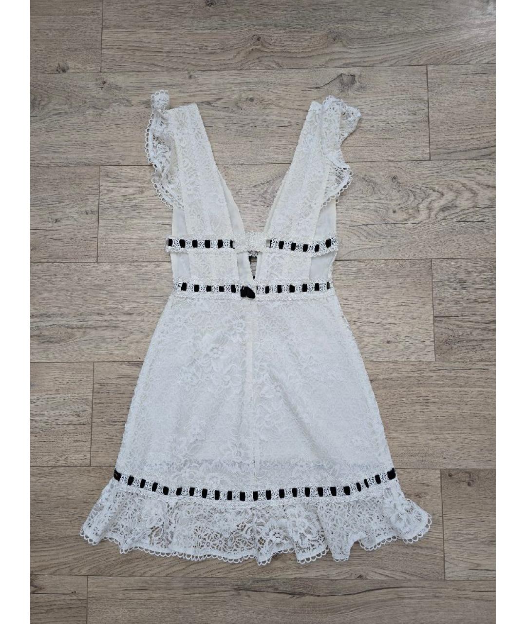 FOR LOVE AND LEMONS Белое синтетическое платье, фото 2
