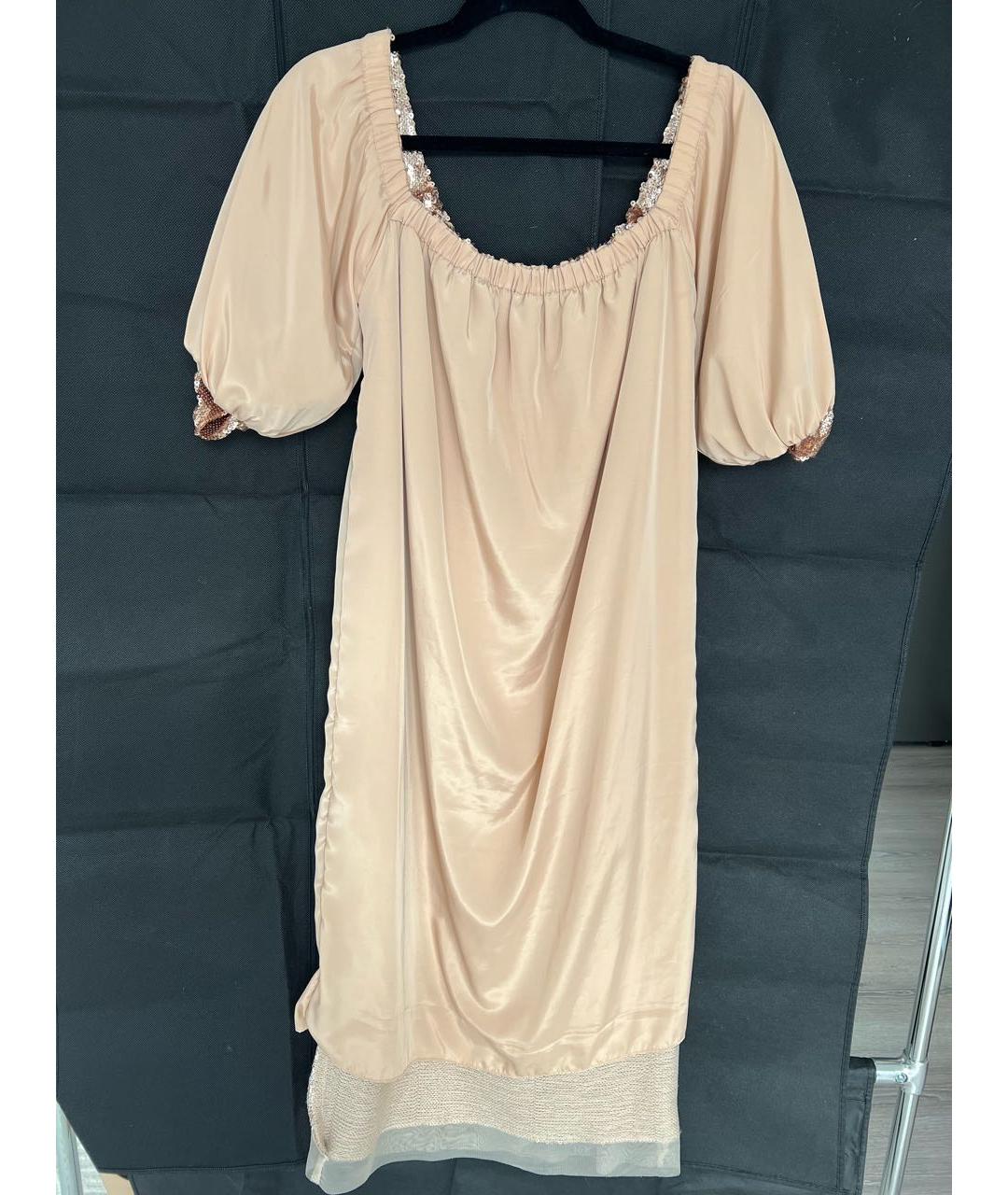 ULLA JOHNSON Золотое платье, фото 3