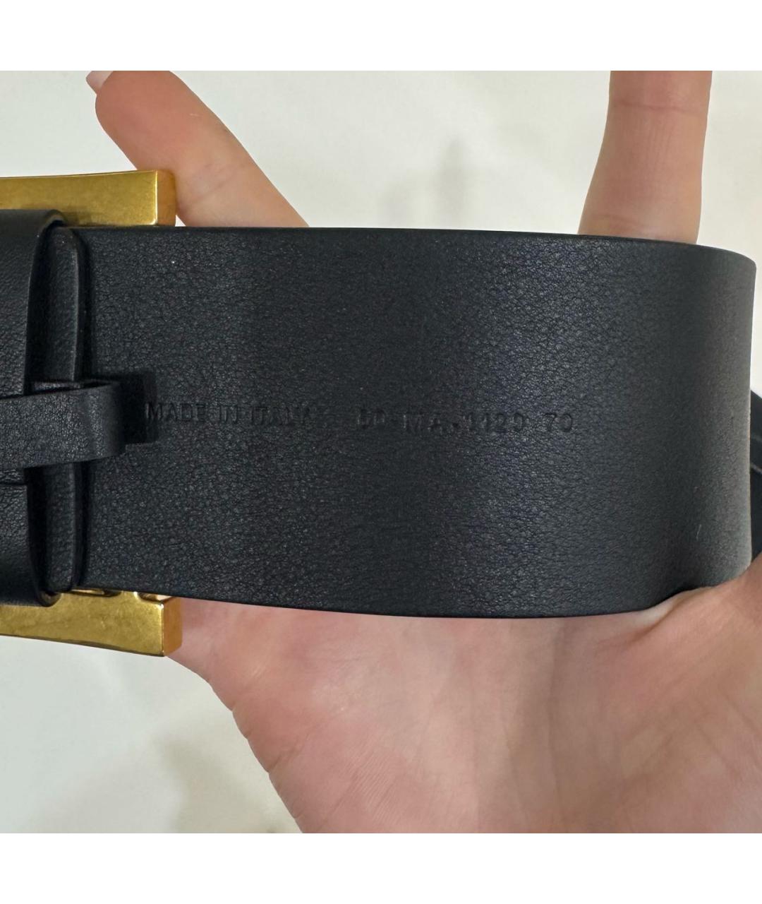 CHRISTIAN DIOR Черный кожаный ремень, фото 4