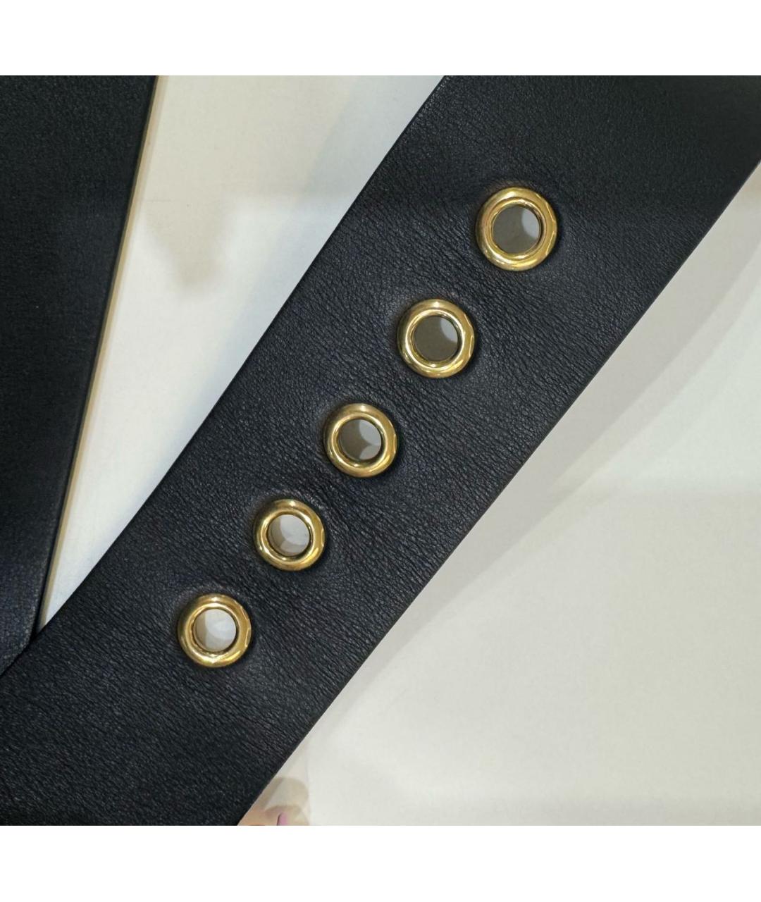 CHRISTIAN DIOR Черный кожаный ремень, фото 6