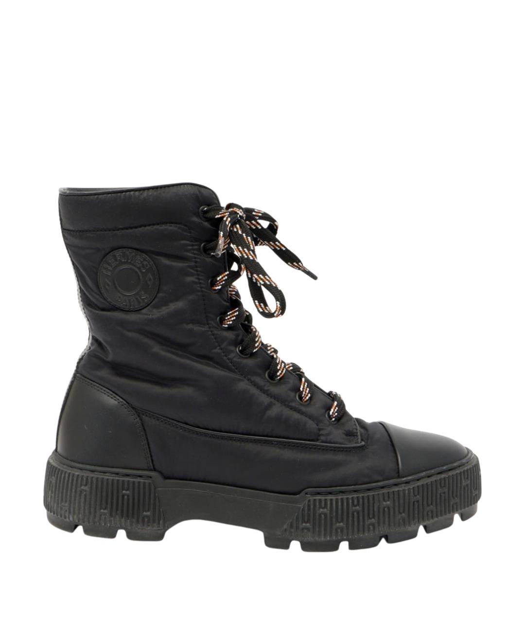 HERMES Черные неопреновые ботинки, фото 1