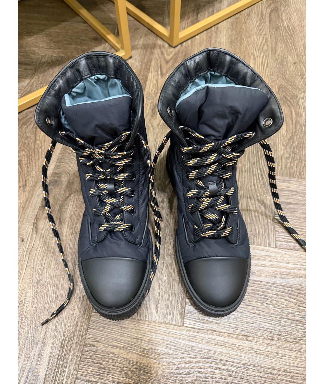 HERMES Черные неопреновые ботинки, фото 3