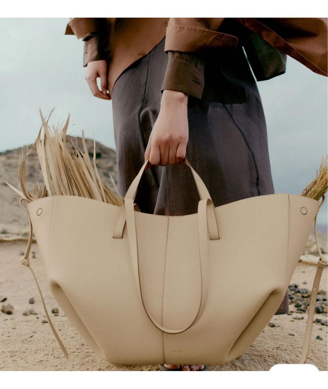 POLENE Кожаная сумка тоут, фото 3