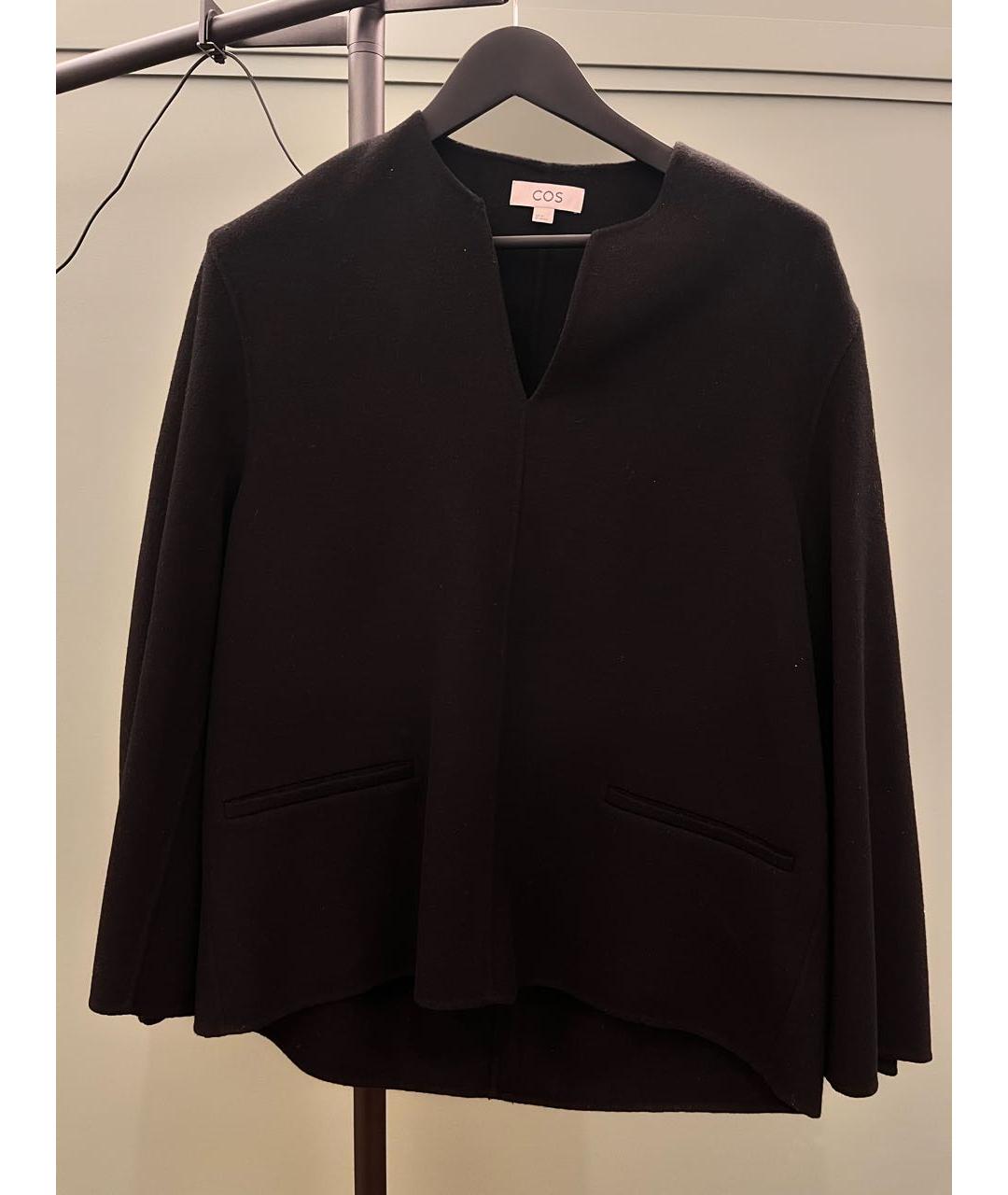 COS Черное вискозное повседневное платье, фото 5