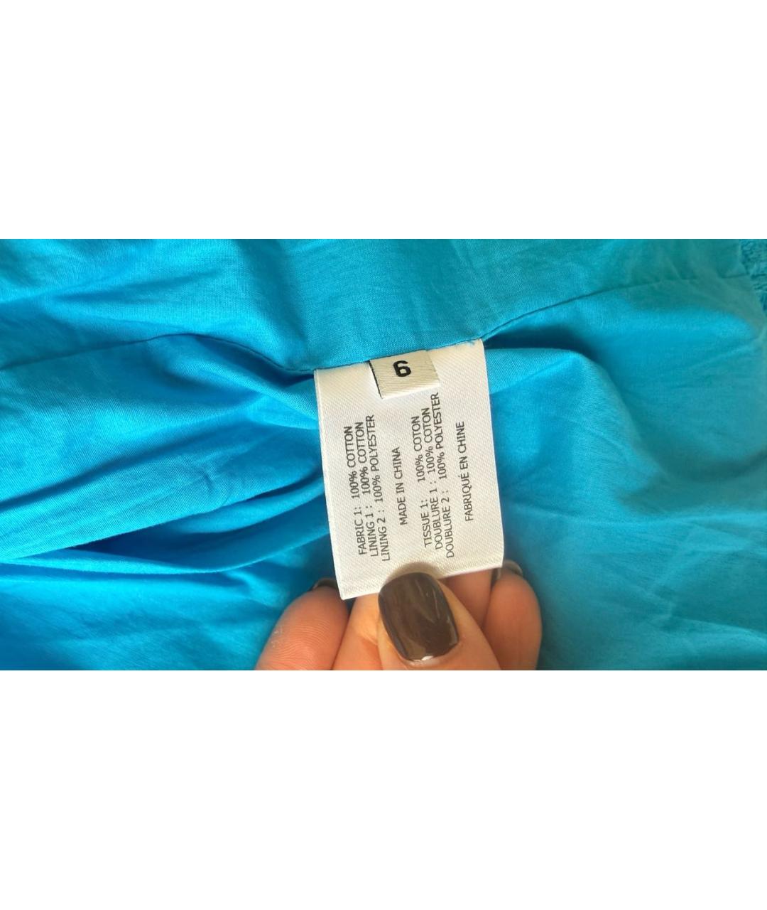 PROENZA SCHOULER Бирюзовый хлопковый жакет/пиджак, фото 5