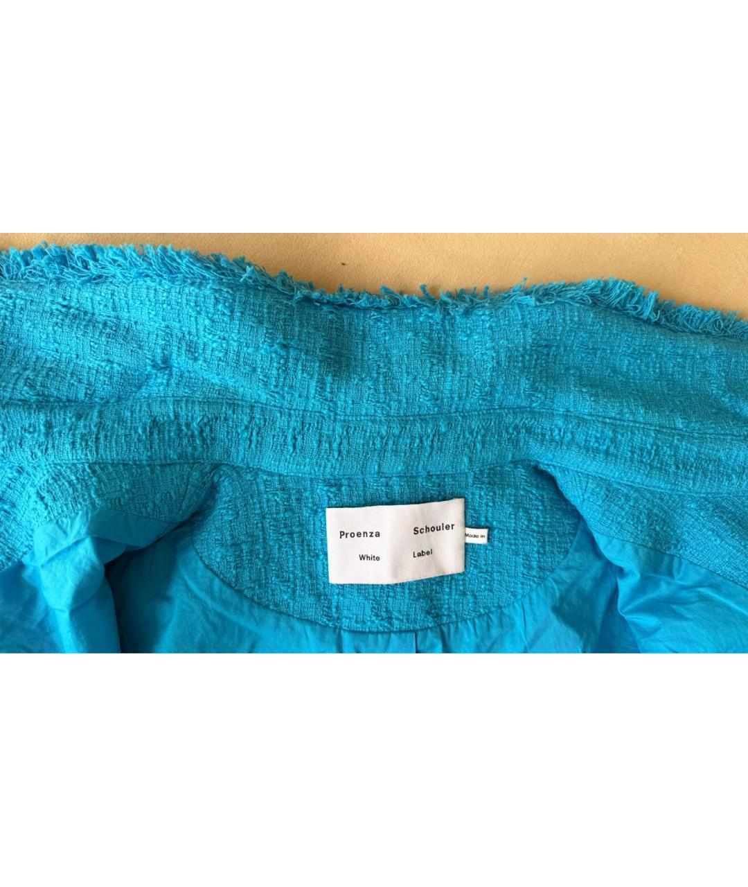 PROENZA SCHOULER Бирюзовый хлопковый жакет/пиджак, фото 3