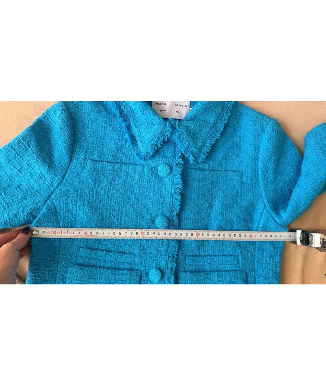 PROENZA SCHOULER Бирюзовый хлопковый жакет/пиджак, фото 8