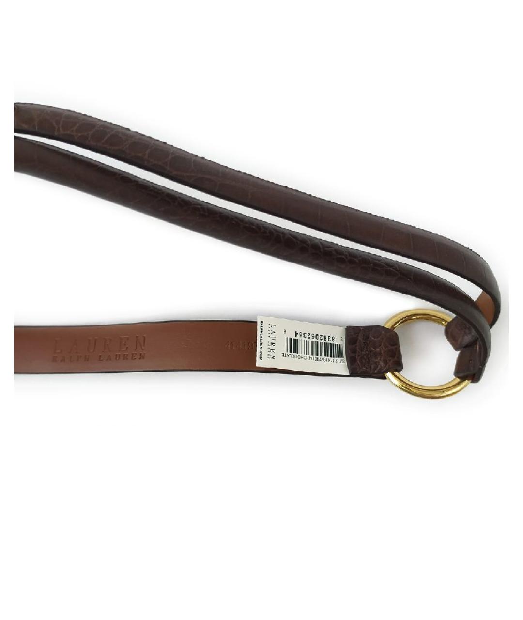 RALPH LAUREN Коричневый кожаный ремень, фото 3