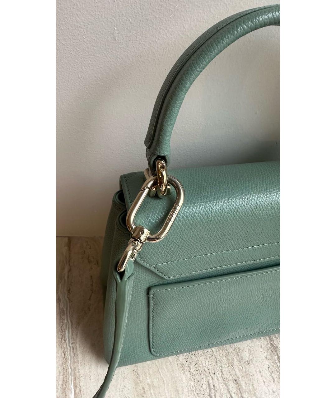 FURLA Зеленая кожаная сумка через плечо, фото 2