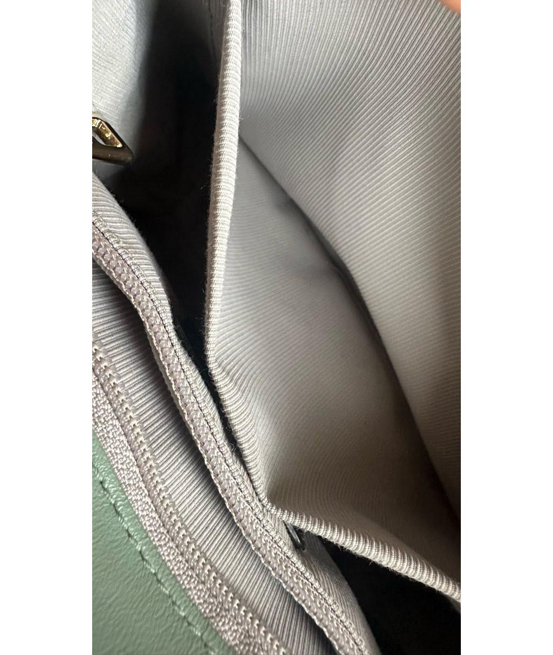 FURLA Зеленая кожаная сумка через плечо, фото 8