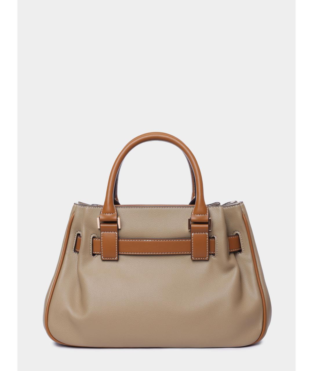 LIU JO Бежевая сумка с короткими ручками, фото 4