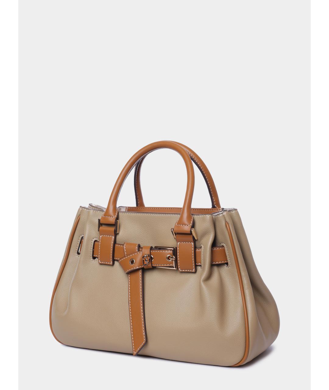 LIU JO Бежевая сумка с короткими ручками, фото 2