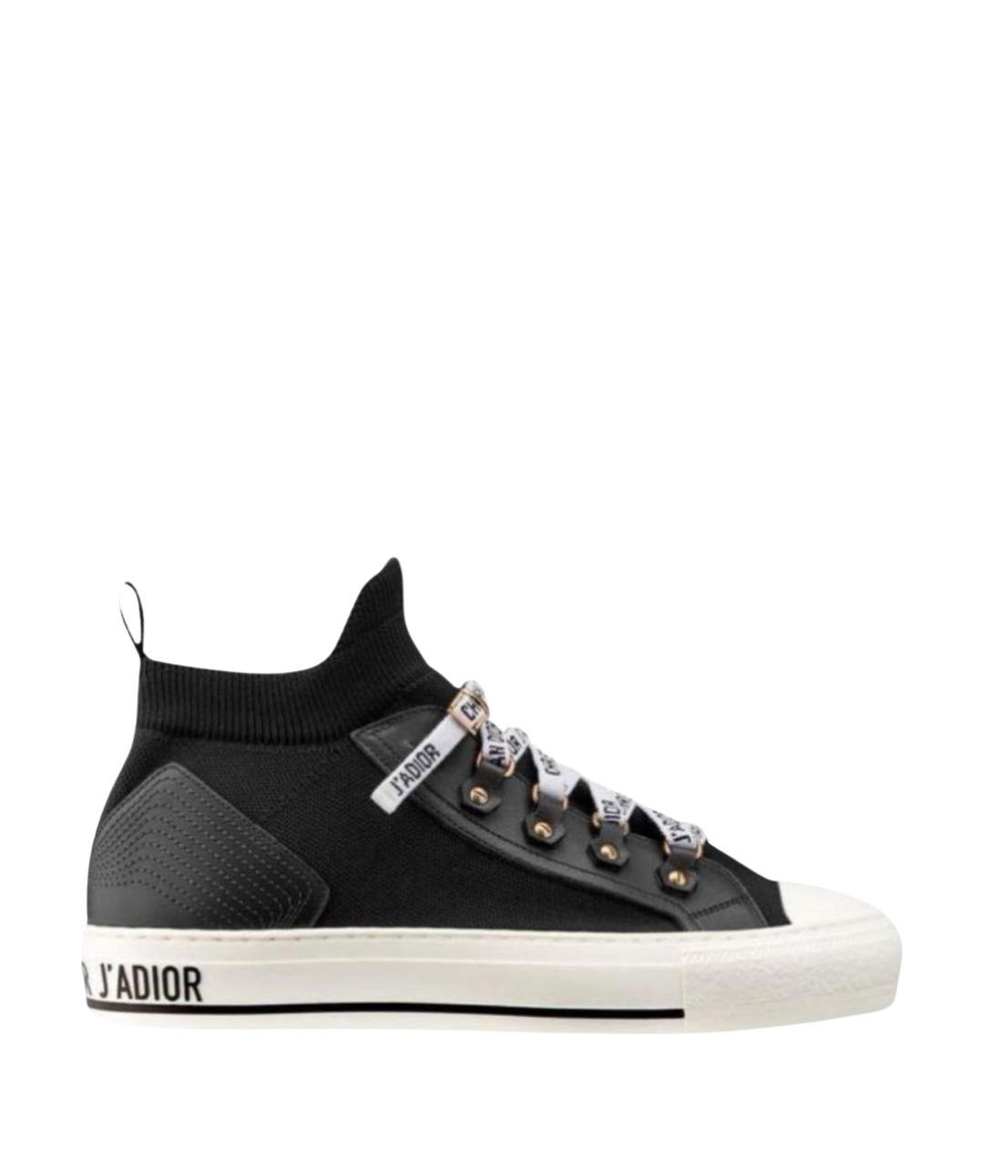 CHRISTIAN DIOR Черные текстильные кеды, фото 1