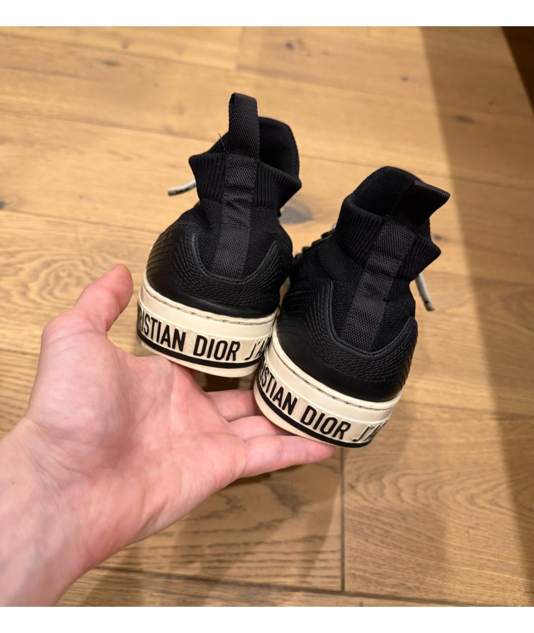 CHRISTIAN DIOR Черные текстильные кеды, фото 5