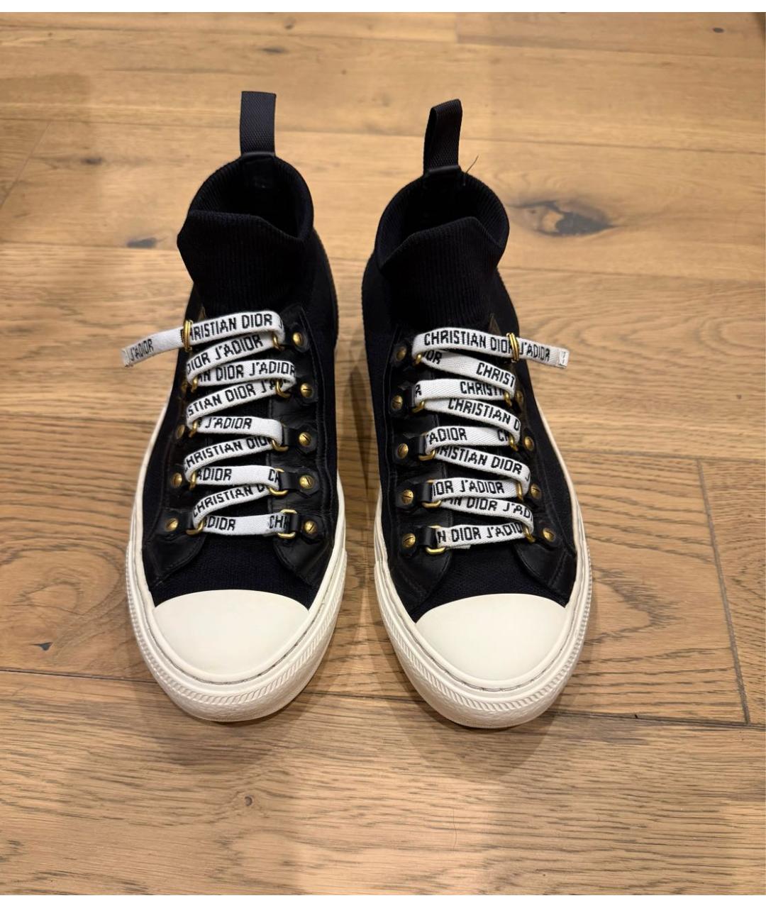 CHRISTIAN DIOR Черные текстильные кеды, фото 2