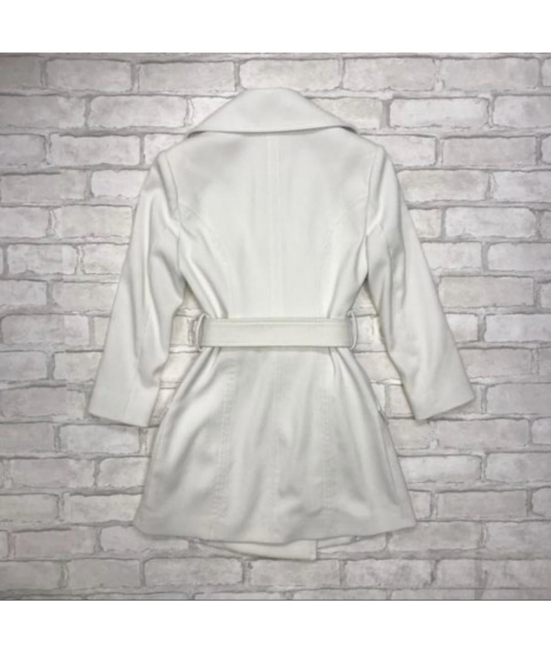ELISABETTA FRANCHI Белое полиэстеровое пальто, фото 2