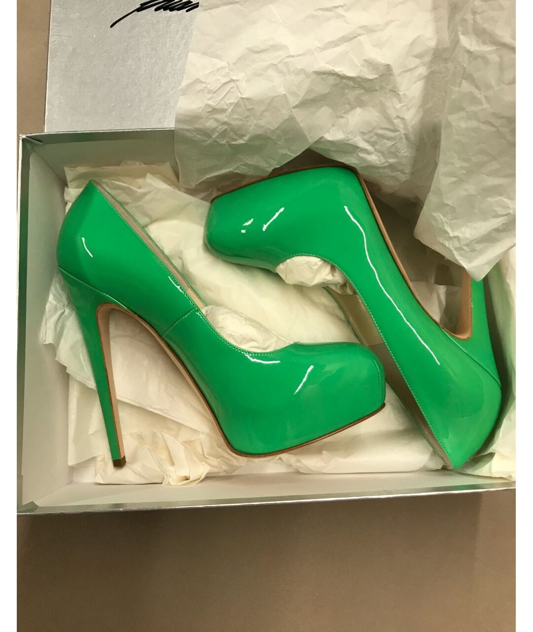 BRIAN ATWOOD Зеленые туфли из лакированной кожи, фото 3