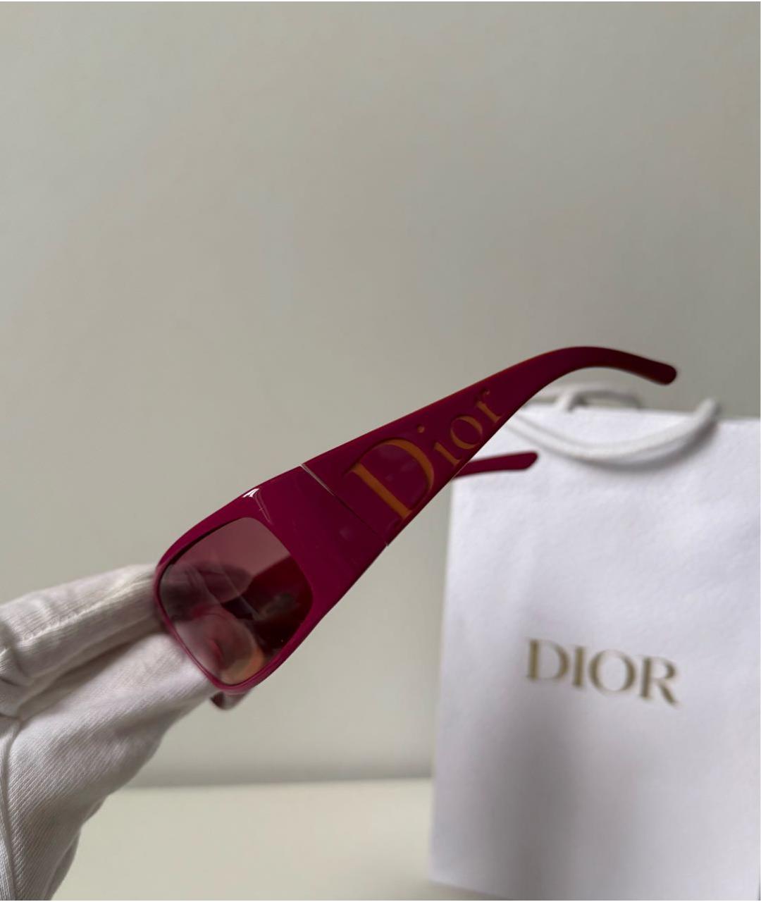 CHRISTIAN DIOR Розовые пластиковые солнцезащитные очки, фото 3